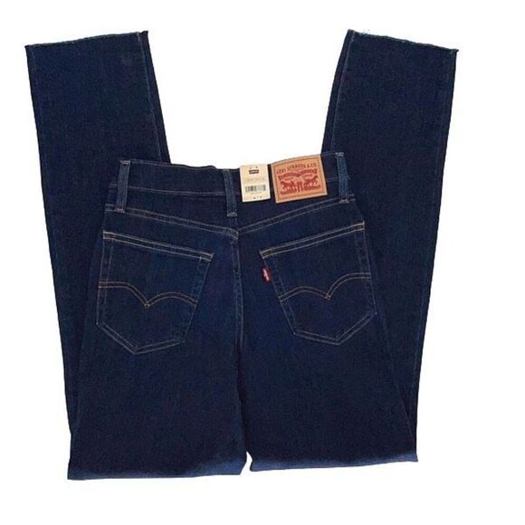 Levi's Womens 724 High Rise Dark Wash Slim Straight Jeans Blue Size 26 NWT‎ - Picture 5 of 15